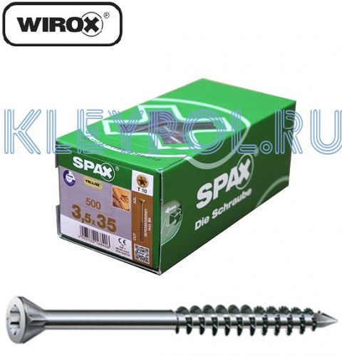 Саморезы Spax Wirox 3,5х35 мм уп. 500 шт. для массивной доски